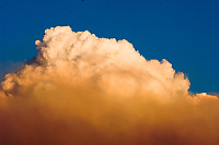 Sunset Lit Smoke Cloud