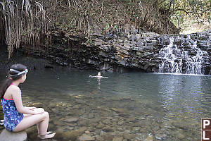 Claira Watching Nara Swim