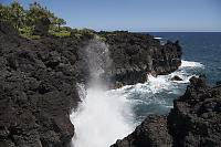 Crumbling Rock Over Columnar Basalt