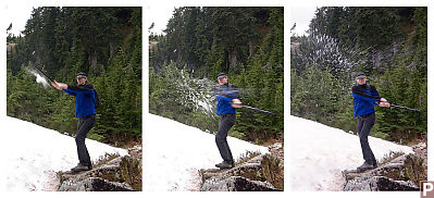 David Playing Snowball Baseball