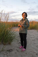 Helen At Beach At Sunset