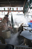 Large Cauldrons Of Boiling Water