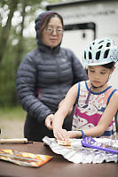 Claira Making Smores