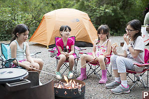 Kids Making Smores