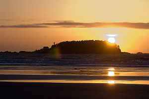 Sunset Behind Lennard Island
