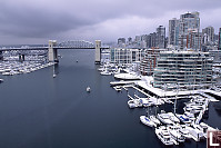 Burrard Street Bridge in Snow