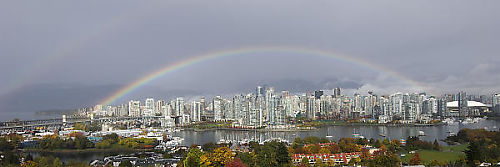 Vancouver With Rainbow