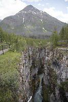 Canyon Cutting Deep Into Rock