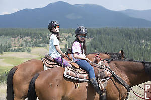 Nara And Claira With Jesmond Peak Behind