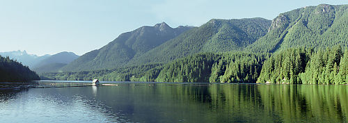 Panoramic of Capilano Reservoir