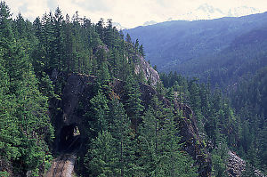 Track Tunnel with Mountains