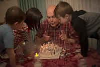 Lots Of Help Blowing Out Candles