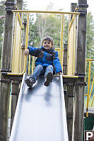 Marcus At The Top Of The Slide