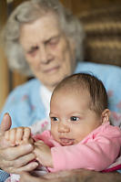 Arabella Holding Great Grandmas Finger