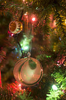 Glass Ball In Christmas Tree
