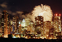Fireworks Over Vancouver From Fairview Slopes