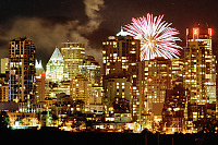 Fireworks Over Vancouver From Fairview Slopes