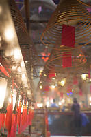 Lanterns And Incense At Man Mo