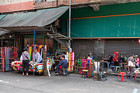 Fabric Seller In Market