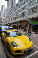 Yellow Porche Street Parking