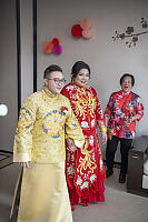 Groom And Bride Enter Room