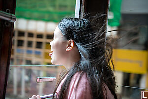 Claira Riding With Window Open
