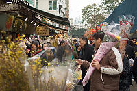 Crowds At The Flower Market