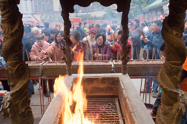 The Crowd Adding Incense
