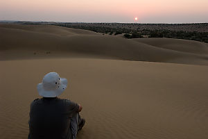 Me Watching Sunset In Dunes