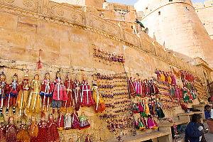 Puppets On Wall Of Fort