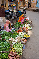 Veggie Sellers At Side Of The Road