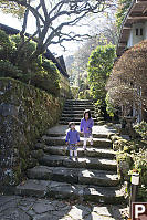 Walking Down The Stairs At The Hotel