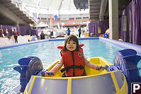 Claira In Her Paddle Boat