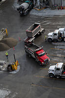 Trucks Loading At Cement Plant