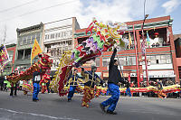 Long Yellow And Red Dragon