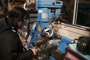 Claira Cutting Her Pipe Section