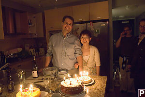 John And Helen Behind Cakes