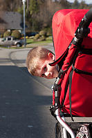 Marcus Looking Out Of The Stroller