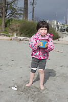 Claira With Bucket Of Sand