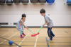 Abby And James Playing Hockey