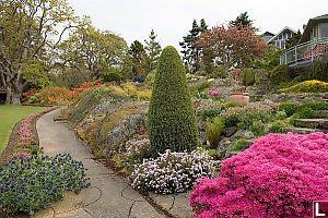 Rock Garden In Front Of House