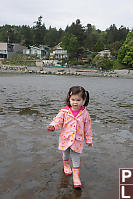 Nara Walking Onto Beach