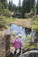 Claira Fishing In AReflecting Pond