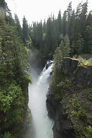 Waterfall Pouring Into Canyon