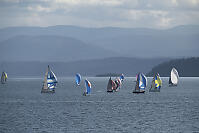 Sailboats With Stacked Hills