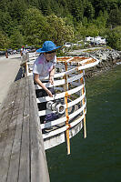 Claira Lowering Camera Into Ocean
