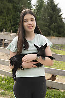 Claira With Goat