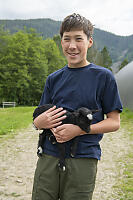 Liam With Goat