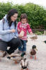 Nara And Helen Feeding The Ducks