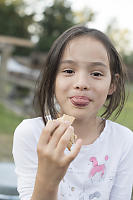 Abby Eating Smore